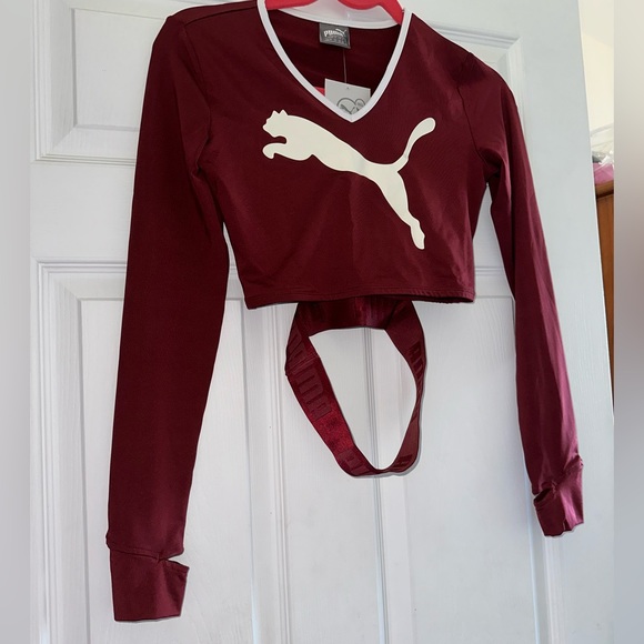 Puma Burgundy crop top - XS - Picture 9 of 13